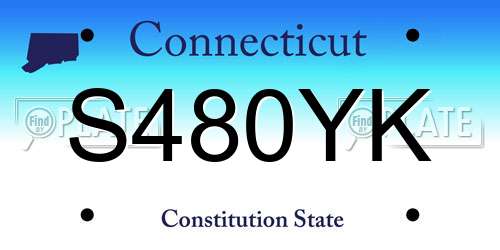 S480YK Connecticut License Plate