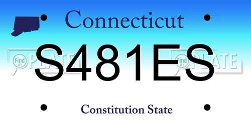 S481ES Connecticut License Plate