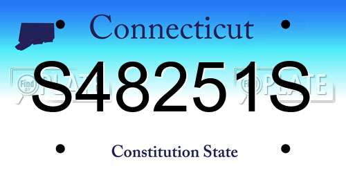 S48251S Connecticut License Plate