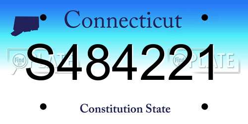 S484221 Connecticut License Plate