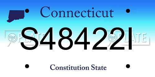 S48422I Connecticut License Plate