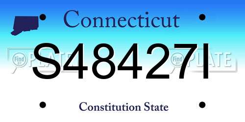 S48427I Connecticut License Plate