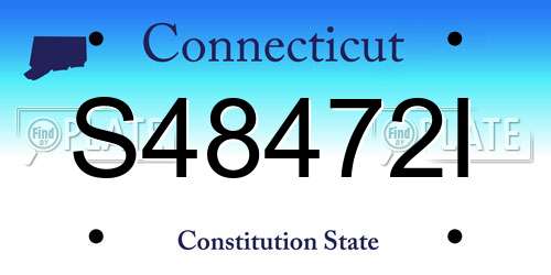 S48472I Connecticut License Plate
