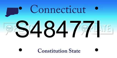 S48477I Connecticut License Plate