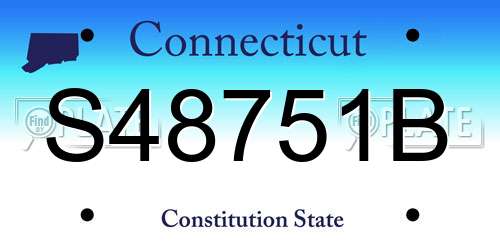S48751B Connecticut License Plate