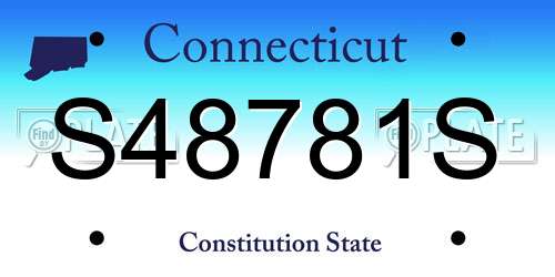 S48781S Connecticut License Plate