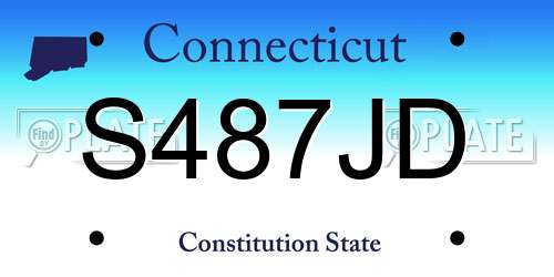 S487JD Connecticut License Plate