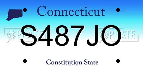 S487JO Connecticut License Plate