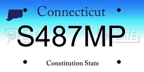S487MP Connecticut License Plate