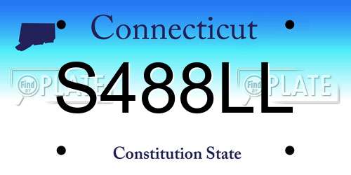 S488LL Connecticut License Plate