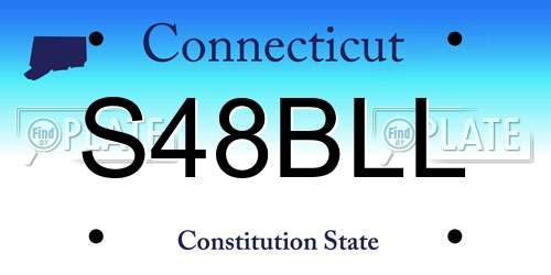 S48BLL Connecticut License Plate