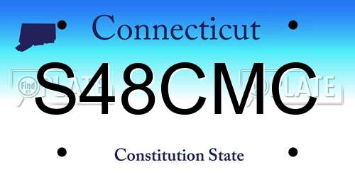 S48CMC Connecticut License Plate