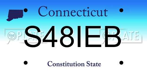 S48IEB Connecticut License Plate