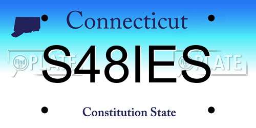 S48IES Connecticut License Plate
