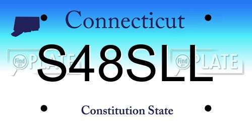 S48SLL Connecticut License Plate