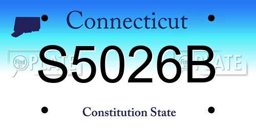 S5026B Connecticut License Plate