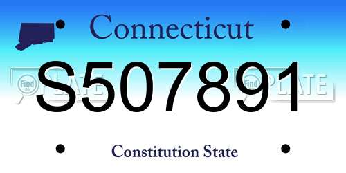 S507891 Connecticut License Plate