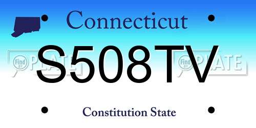 S508TV Connecticut License Plate