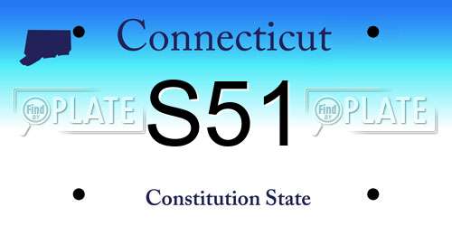 S51 Connecticut License Plate