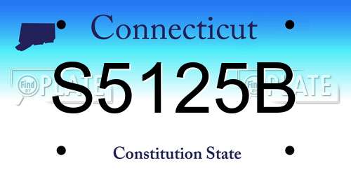 S5125B Connecticut License Plate