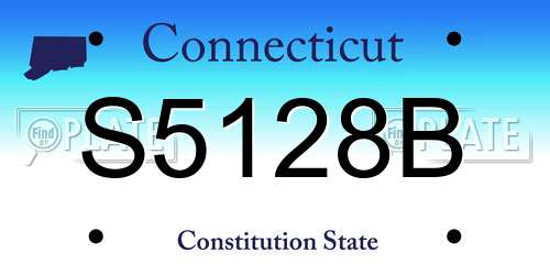 S5128B Connecticut License Plate