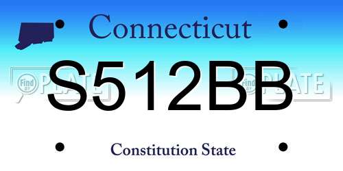 S512BB Connecticut License Plate
