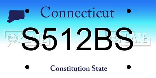 S512BS Connecticut License Plate