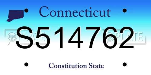 S514762 Connecticut License Plate
