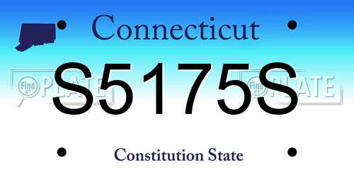 S5175S Connecticut License Plate