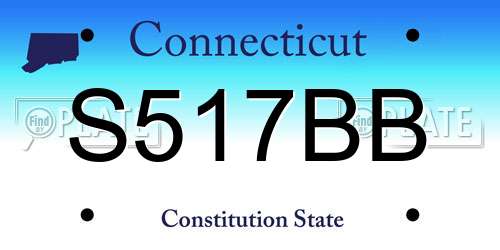 S517BB Connecticut License Plate