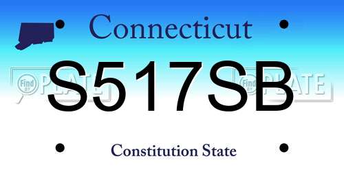 S517SB Connecticut License Plate