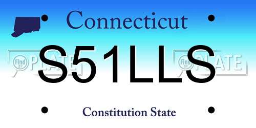 S51LLS Connecticut License Plate