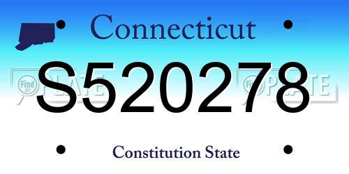 S520278 Connecticut License Plate