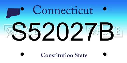S52027B Connecticut License Plate