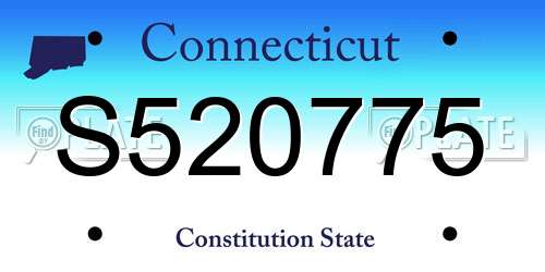 S520775 Connecticut License Plate
