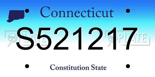 S521217 Connecticut License Plate