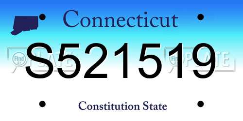 S521519 Connecticut License Plate