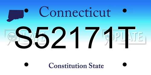 S52171T Connecticut License Plate