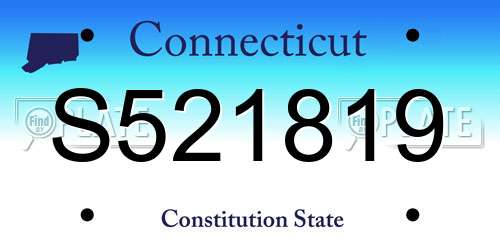S521819 Connecticut License Plate