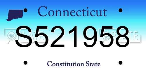 S521958 Connecticut License Plate