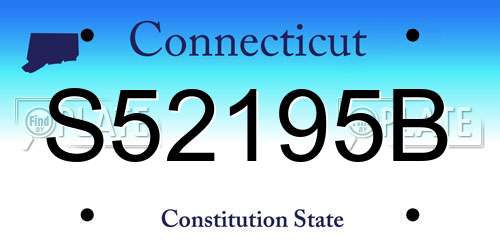 S52195B Connecticut License Plate