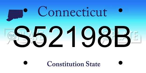 S52198B Connecticut License Plate