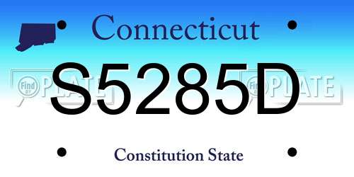 S5285D Connecticut License Plate