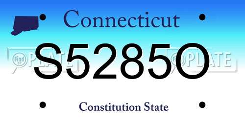 S5285O Connecticut License Plate