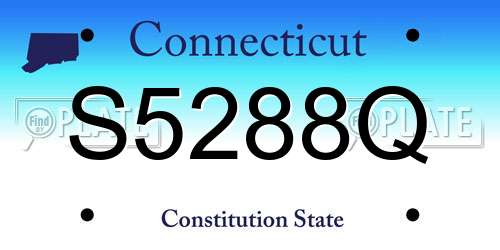 S5288Q Connecticut License Plate