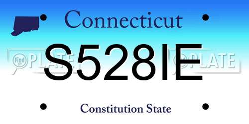S528IE Connecticut License Plate