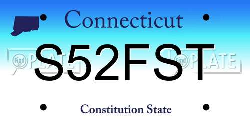 S52FST Connecticut License Plate