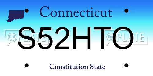 S52HTO Connecticut License Plate