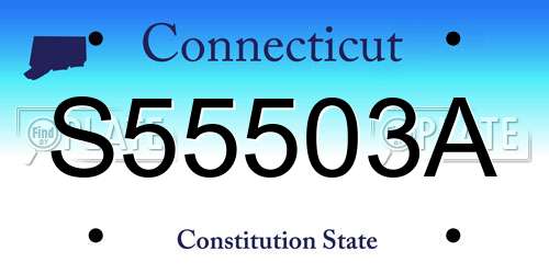 S55503A Connecticut License Plate