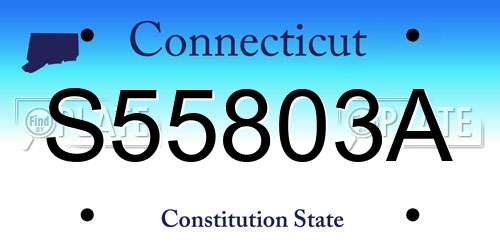 S55803A Connecticut License Plate